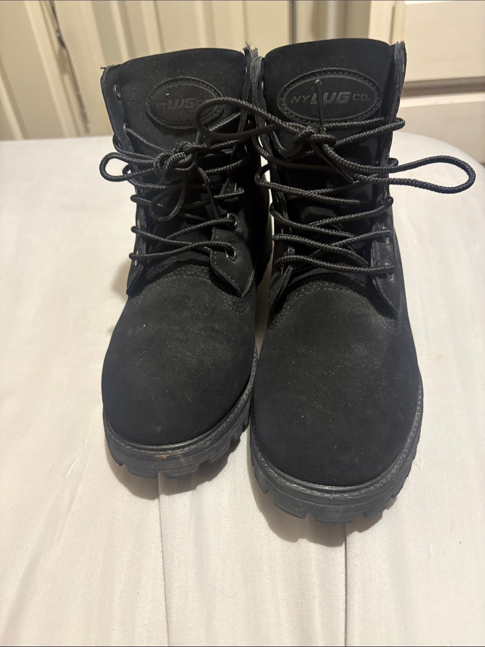 Lugz Women's Black Lace-Up Combat Boots